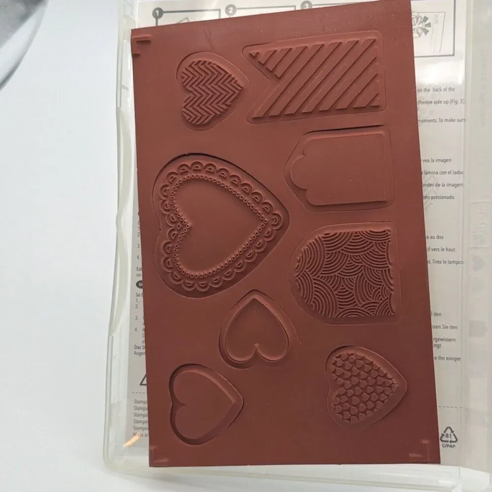 Stampin' Up ! Hearts a Flutter Stamp Set #129252 Retired Love valentines banner